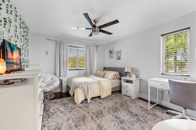 10421 SW 157th Pl Unit 301, Miami, FL 33196 - bedroom featuring ceiling fan and wood finished floors