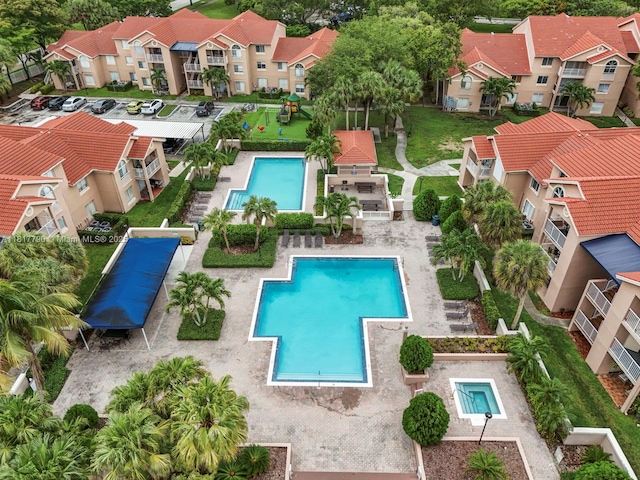 10421 SW 157th Pl Unit 301, Miami, FL 33196 - aerial perspective of suburban area with a pool