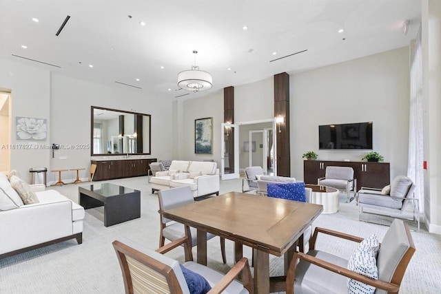 7020 Demedici Cir, Delray Beach, FL 33446 - living area featuring carpet flooring and recessed lighting