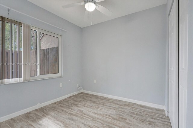 1449 NW 122nd Ter, Pembroke Pines, FL 33026 - spare room with wood finished floors and ceiling fan