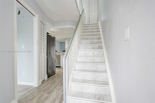 1449 NW 122nd Ter, Pembroke Pines, FL 33026 - stairway with wood finished floors and baseboards