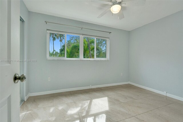 1449 NW 122nd Ter, Pembroke Pines, FL 33026 - unfurnished room featuring a ceiling fan and baseboards