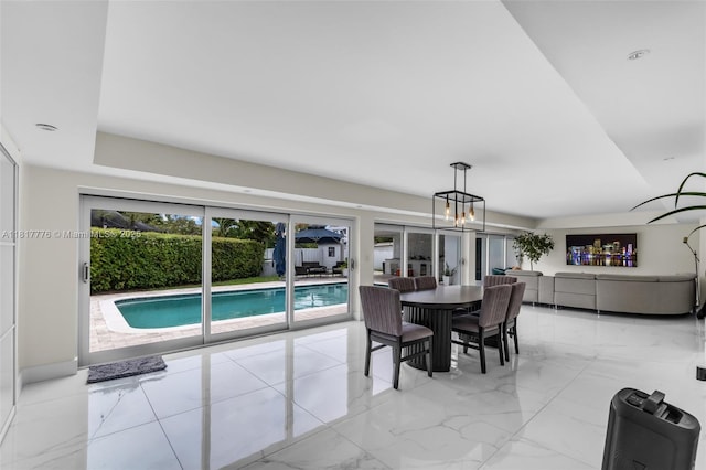 10223 SW 17th St, Miami, FL 33165 - dining area with light marble finish flooring