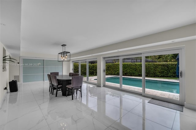10223 SW 17th St, Miami, FL 33165 - view of swimming pool featuring a chandelier
