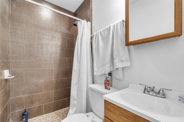 10223 SW 17th St, Miami, FL 33165 - bathroom featuring toilet, vanity, and a tile shower