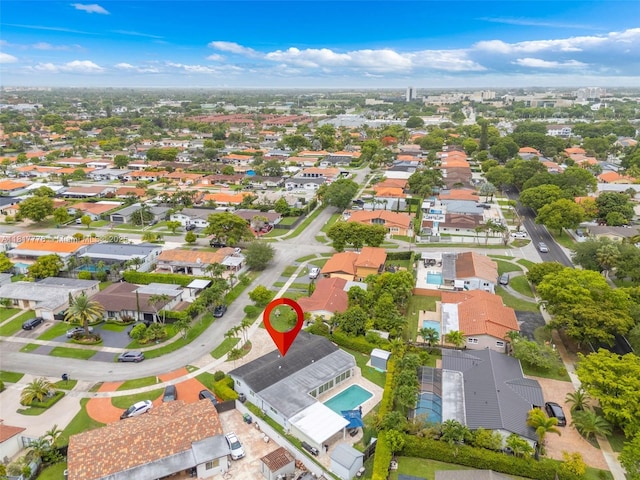 10223 SW 17th St, Miami, FL 33165 - aerial view of property's location featuring nearby suburban area and a pool area