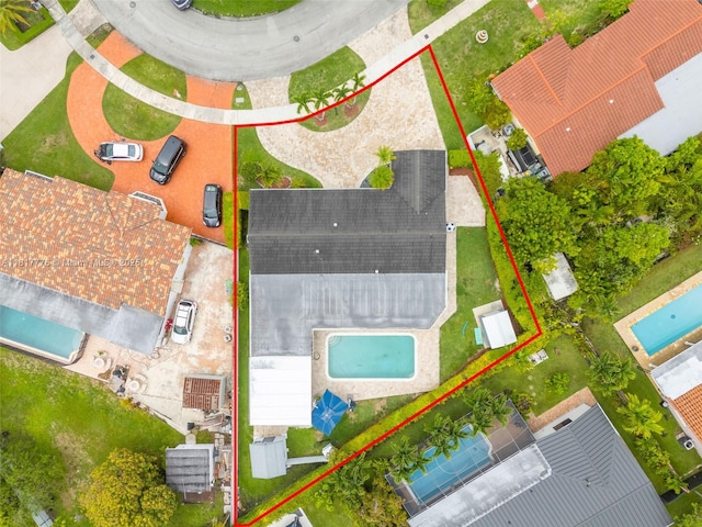 10223 SW 17th St, Miami, FL 33165 - view of property location featuring property parcel outlined and a pool area