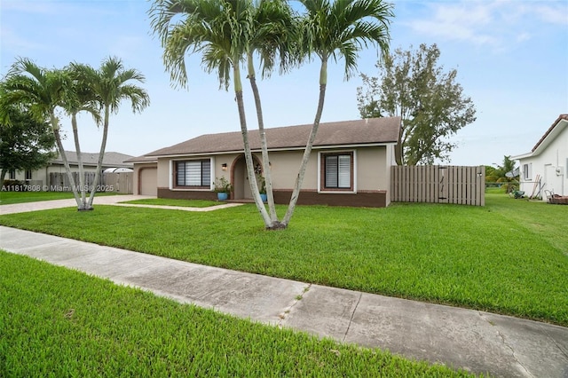 13317 NW 8th Ct, Sunrise, FL 33325 - ranch-style home with stucco siding, an attached garage, and driveway