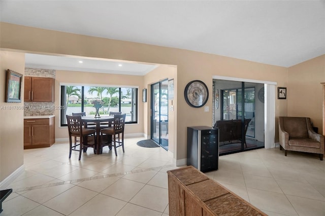 13317 NW 8th Ct, Sunrise, FL 33325 - dining room with light tile patterned floors, baseboards, and recessed lighting