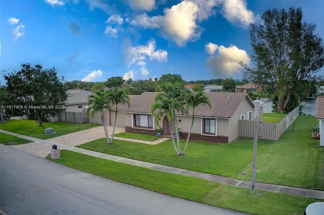 13317 NW 8th Ct, Sunrise, FL 33325 - ranch-style house featuring decorative driveway and stucco siding