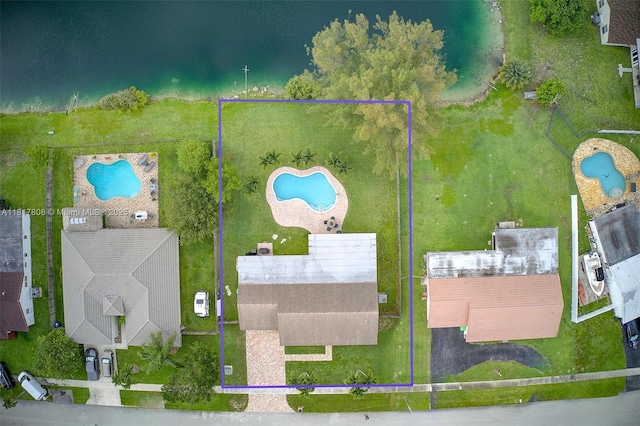 13317 NW 8th Ct, Sunrise, FL 33325 - aerial view of property's location with a pool and property parcel outlined