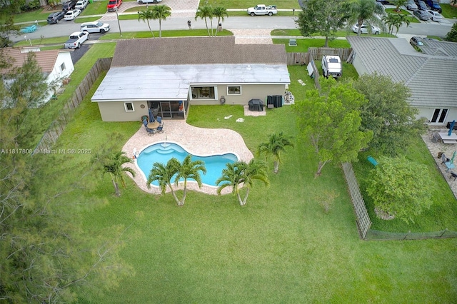 13317 NW 8th Ct, Sunrise, FL 33325 - view from above of property featuring a pool area