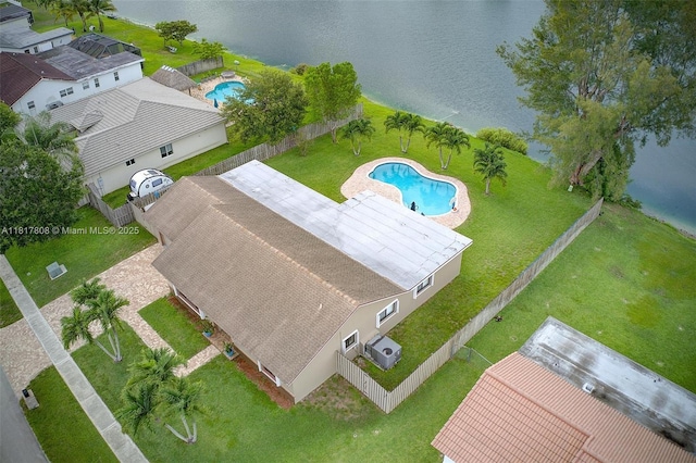 13317 NW 8th Ct, Sunrise, FL 33325 - aerial view of property and surrounding area with a pool area and a nearby body of water
