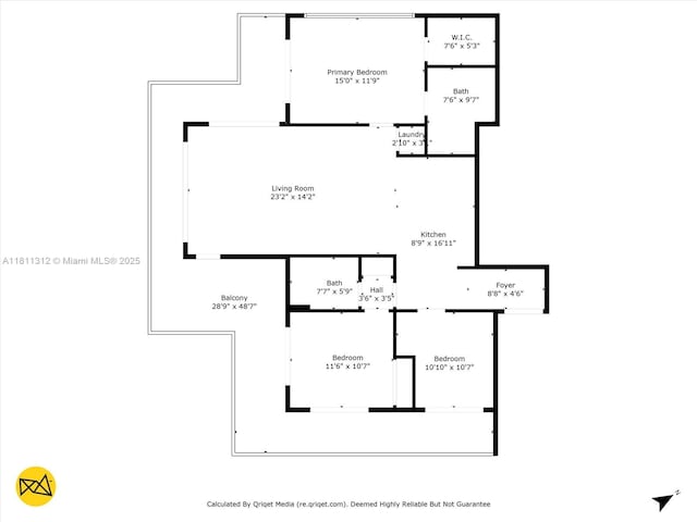 1150 101st St Unit 303, Bay Harbor Islands, FL 33154 - view of room layout
