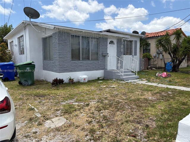 3072 SW 16th St, Miami, FL 33145 - view of front of property featuring a front lawn