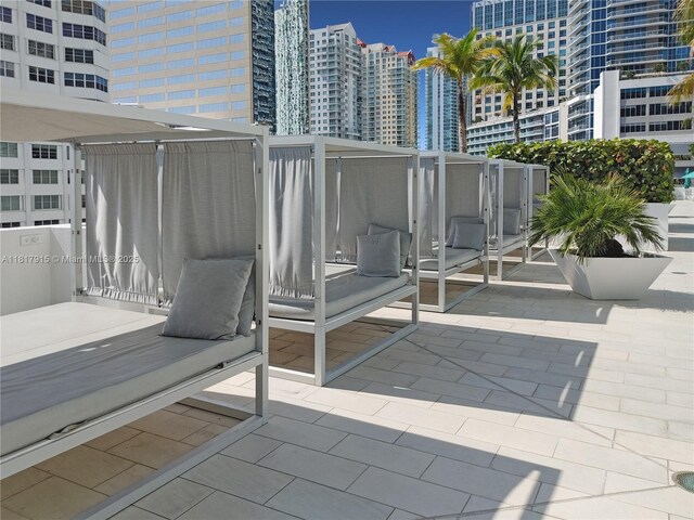 950 Brickell Bay Dr Unit 1608, Miami, FL 33131 - view of patio / terrace with a city view