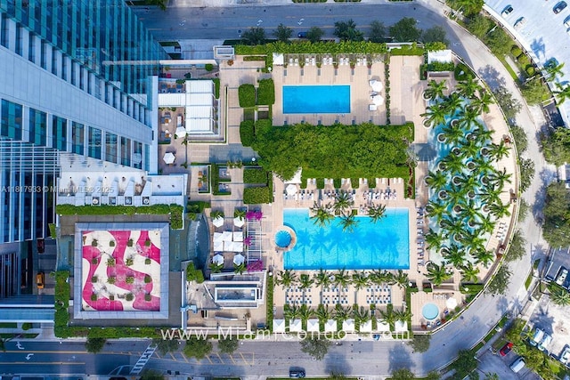 1435 Brickell Ave Unit 3011, Miami, FL 33131 - bird's eye view of a pool area