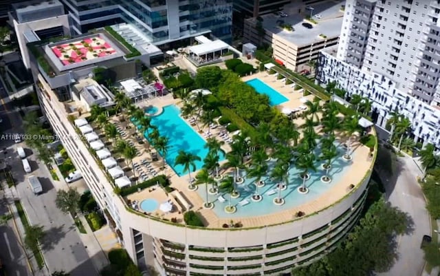 1435 Brickell Ave Unit 3011, Miami, FL 33131 - aerial view of a pool