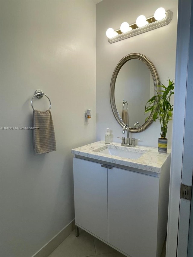 10803 Cypress Glen Dr Unit 10803, Coral Springs, FL 33071 - bathroom featuring vanity, baseboards, and tile patterned floors