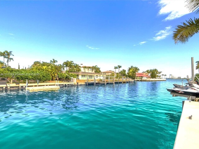 2371 Bayview Ln, North Miami, FL 33181 - water view with a boat dock