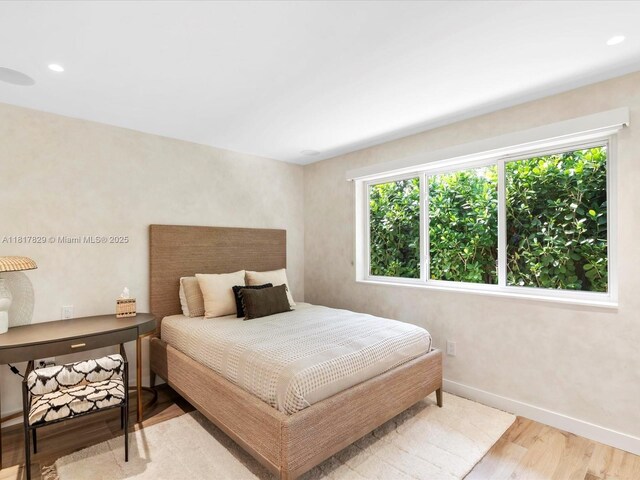 2371 Bayview Ln, North Miami, FL 33181 - bedroom featuring wood finished floors, baseboards, and recessed lighting
