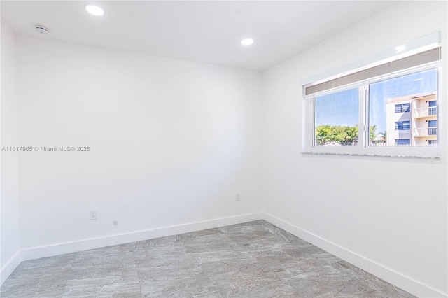 13900 SW 65th Ter Unit 9, Miami, FL 33183 - spare room with baseboards, recessed lighting, and a smoke detector