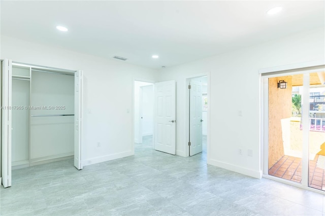 13900 SW 65th Ter Unit 9, Miami, FL 33183 - unfurnished bedroom with baseboards, recessed lighting, a closet, and connected bathroom