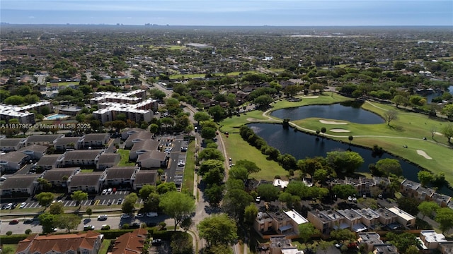 13900 SW 65th Ter Unit 9, Miami, FL 33183 - aerial view of property and surrounding area featuring a local golf course, nearby suburban area, and a nearby body of water