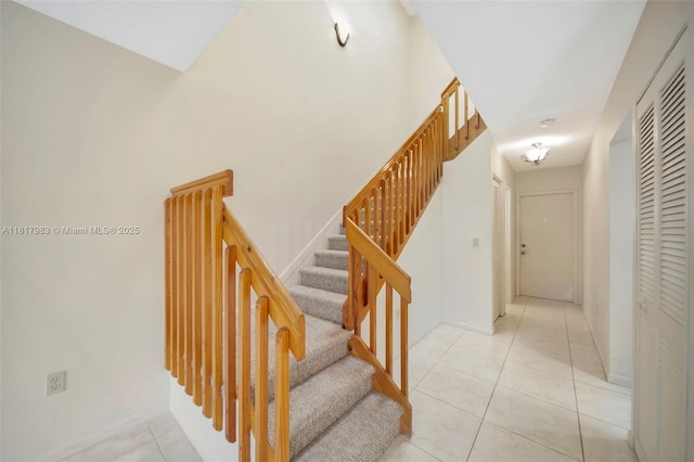 1615 N 14th Ter, Hollywood, FL 33020 - staircase featuring tile patterned flooring