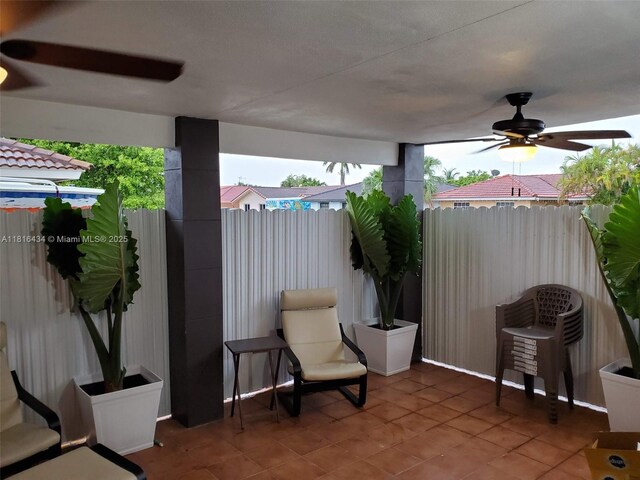 14880 SW 56th Ter, Miami, FL 33193 - view of patio / terrace with a ceiling fan