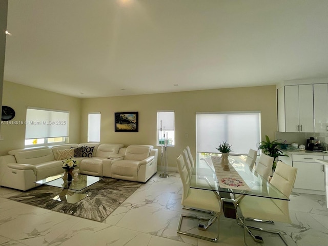 12453 SW 197th Ter, Miami, FL 33177 - living room featuring light marble finish flooring