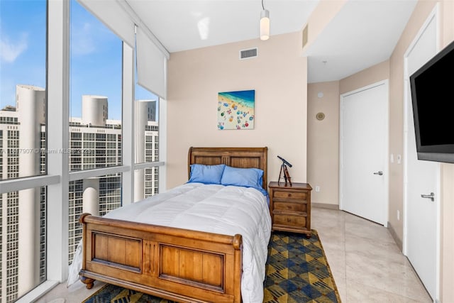 18101 Collins Ave Unit 5401, Sunny Isles Beach, FL 33160 - bedroom featuring a city view and light tile patterned floors