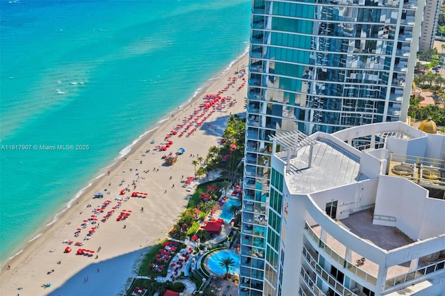 18101 Collins Ave Unit 5401, Sunny Isles Beach, FL 33160 - bird's eye view of waterfront with a beach