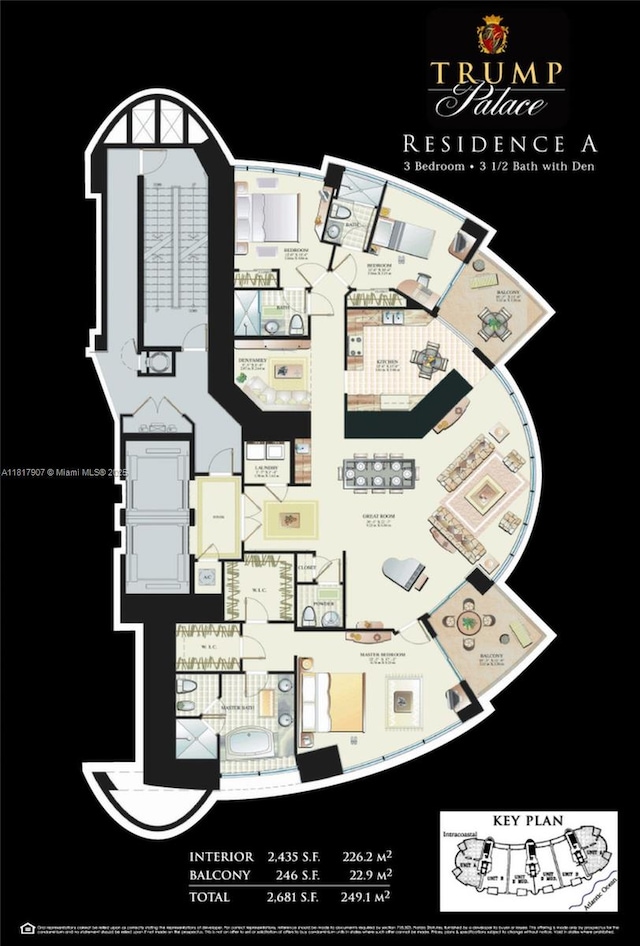 18101 Collins Ave Unit 5401, Sunny Isles Beach, FL 33160 - room layout