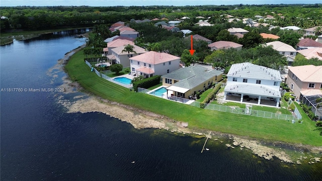 4221 Laurel Ridge Cir, Weston, FL 33331 - aerial view of residential area featuring a large body of water and a pool