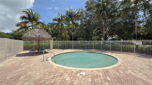 4221 Laurel Ridge Cir, Weston, FL 33331 - view of swimming pool featuring a patio area and a gazebo