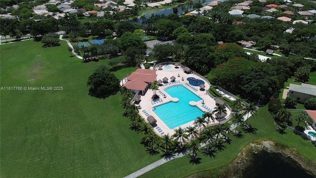 4221 Laurel Ridge Cir, Weston, FL 33331 - aerial view of property's location featuring a pool and a nearby body of water
