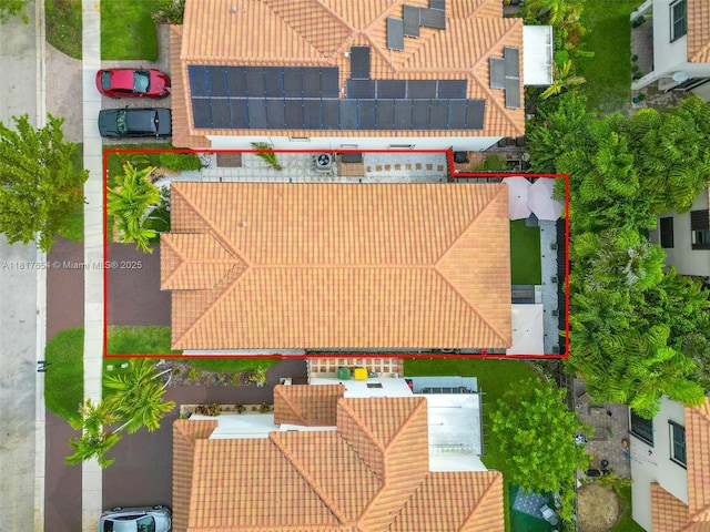 685 SE 34th Ter, Homestead, FL 33033 - aerial view of property and surrounding area with property parcel outlined