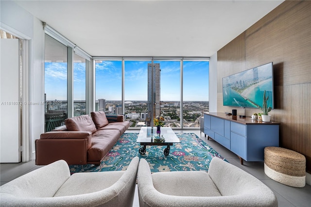 1040 Biscayne Blvd Unit 3607, Miami, FL 33132 - living room with a wall of windows