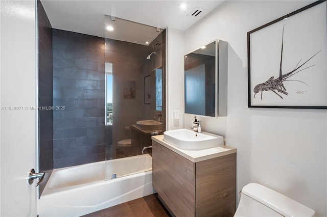 1040 Biscayne Blvd Unit 3607, Miami, FL 33132 - full bath with toilet, shower / washtub combination, vanity, and recessed lighting