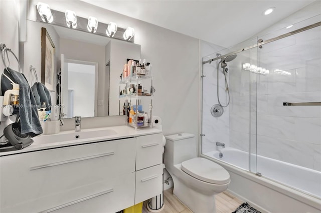 2730 NE 183rd St Unit Th03, Aventura, FL 33160 - full bath with combined bath / shower with glass door, vanity, toilet, and recessed lighting