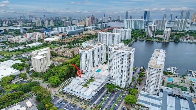 2730 NE 183rd St Unit Th03, Aventura, FL 33160 - drone / aerial view of skyline and a nearby body of water