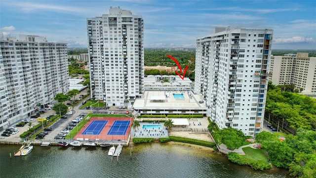 2730 NE 183rd St Unit Th03, Aventura, FL 33160 - view of property featuring a water view and a view of city