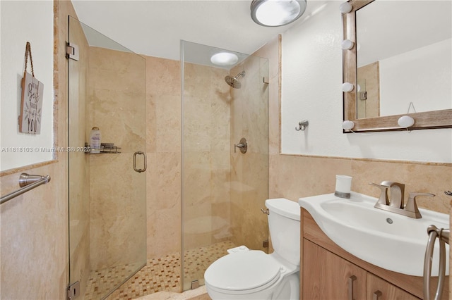 5665 W 20th Ave Unit 415, Hialeah, FL 33012 - full bathroom with a stall shower, toilet, and vanity