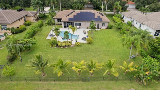 13357 SW 42nd St, Davie, FL 33330 - aerial view of residential area featuring a pool area and a tree filled landscape