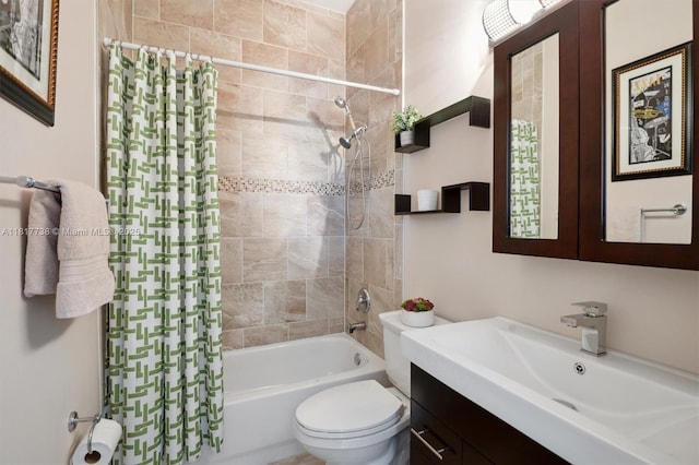 13357 SW 42nd St, Davie, FL 33330 - bathroom featuring shower / tub combo, toilet, and vanity
