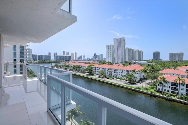 3030 NE 188th St Unit 609, Aventura, FL 33180 - balcony featuring a skyline view and a water view