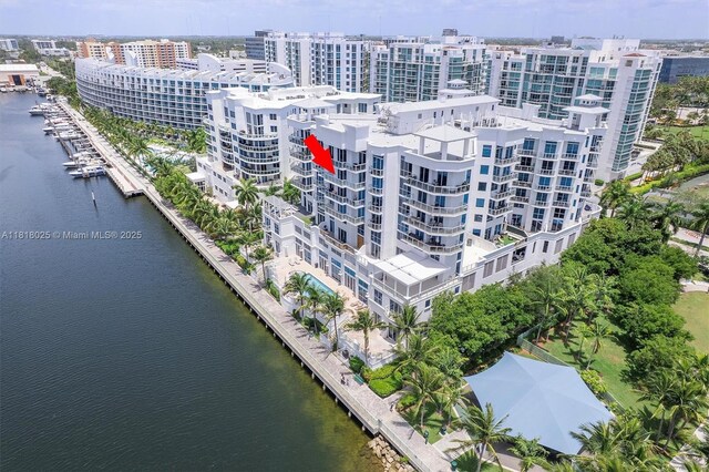 3030 NE 188th St Unit 609, Aventura, FL 33180 - bird's eye view of apartment complex / building and a nearby body of water