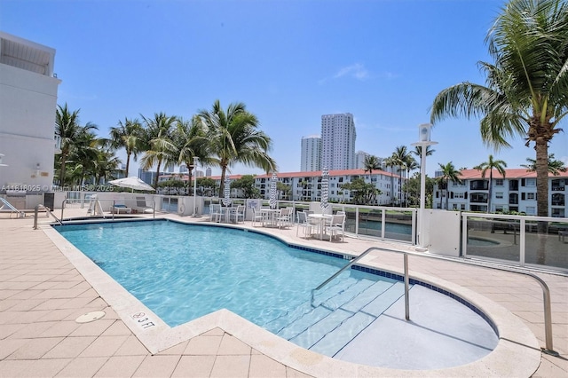 3030 NE 188th St Unit 609, Aventura, FL 33180 - community pool featuring a patio