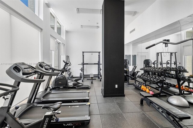 3030 NE 188th St Unit 609, Aventura, FL 33180 - gym with a high ceiling